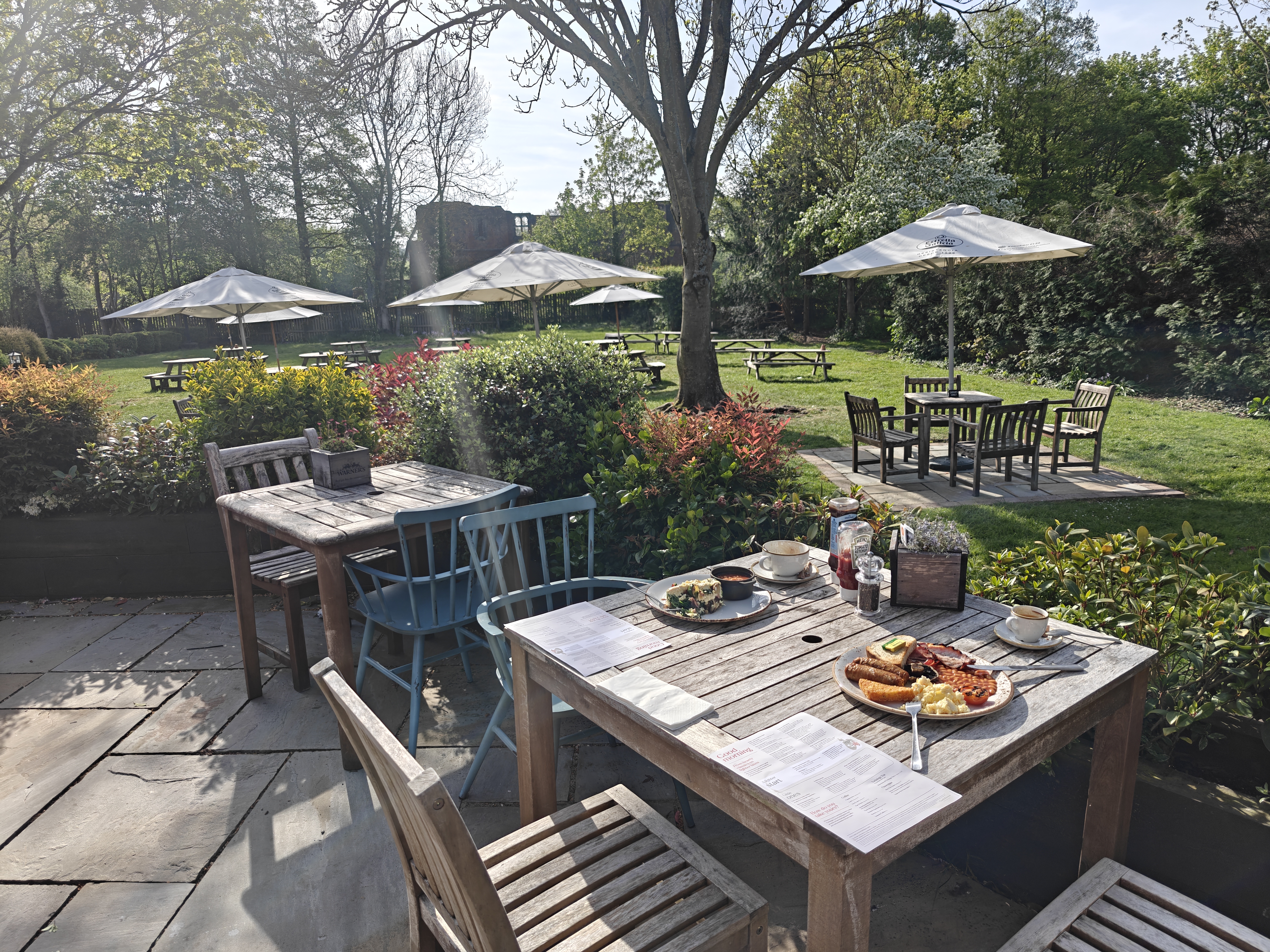 Full English breakfast at a roadside cafe