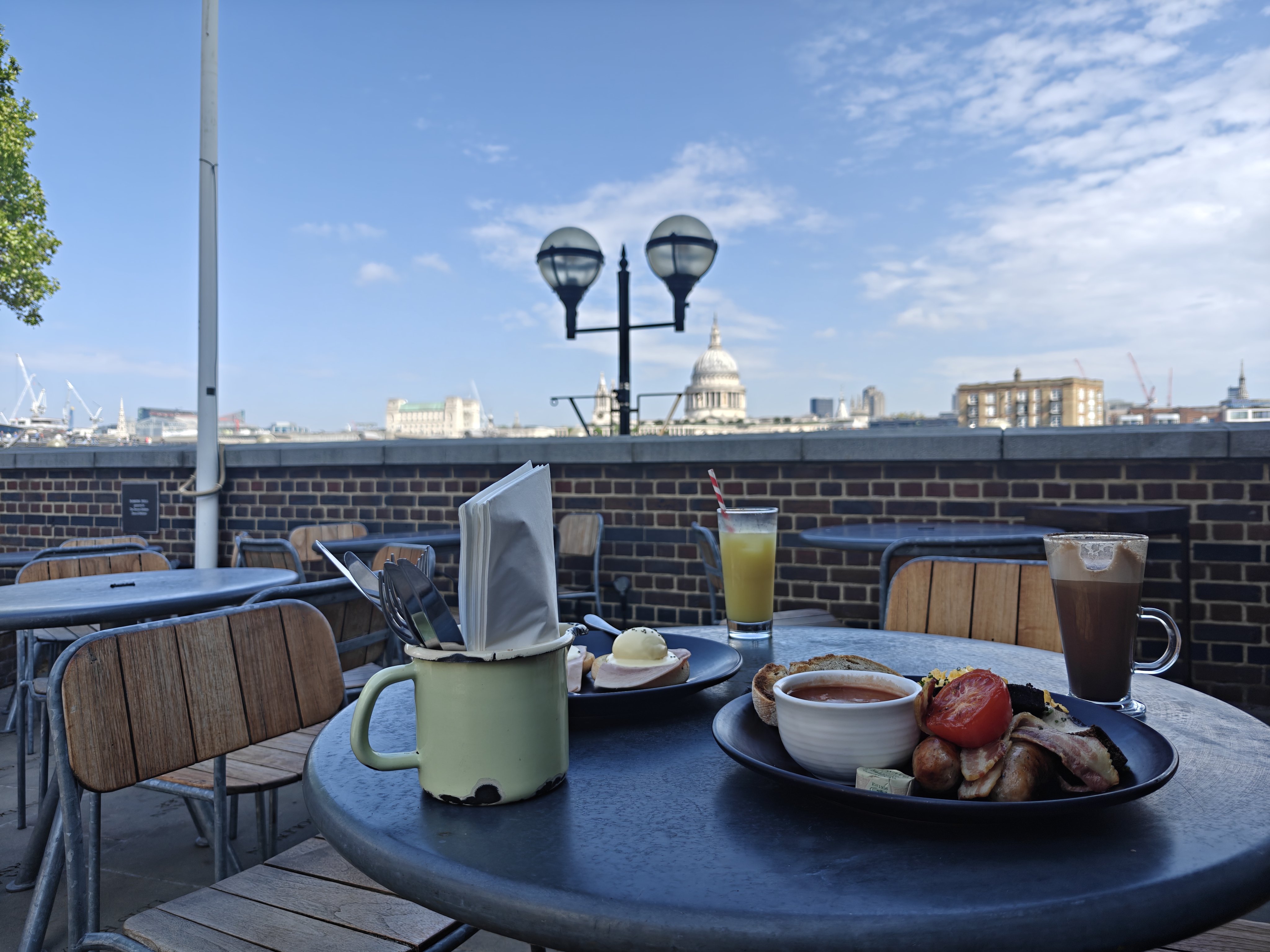 Brunch by the Thames with St Paul's in the background
